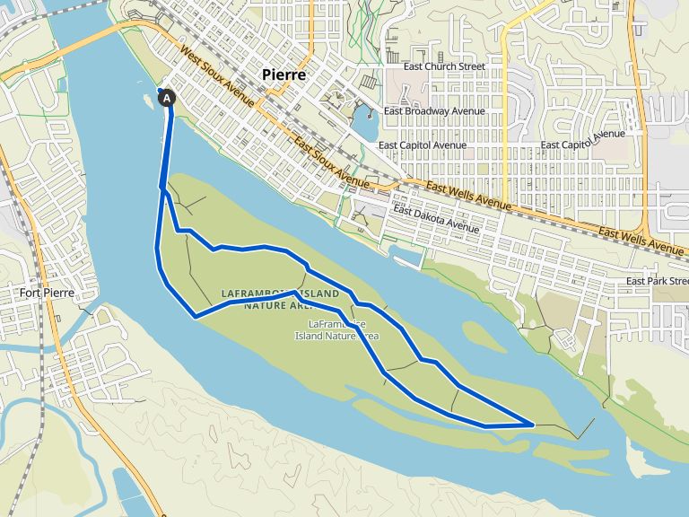 LaFramboise Island Nature Area Loop — Pierre, SD MountainbikeTour